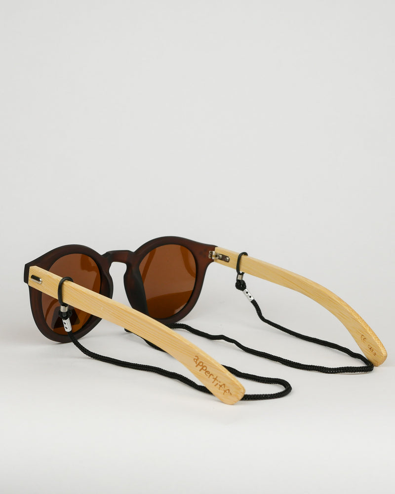 Appertiff "Jarrus" brown/light wood solglasögon med polariserade linser