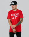 Alpinestars "Ride" 2.0 t-shirt röd