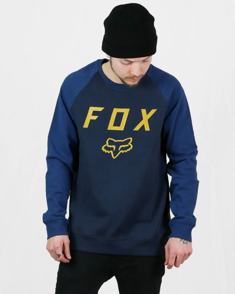 Fox "Legacy" blå crewneck tröja
