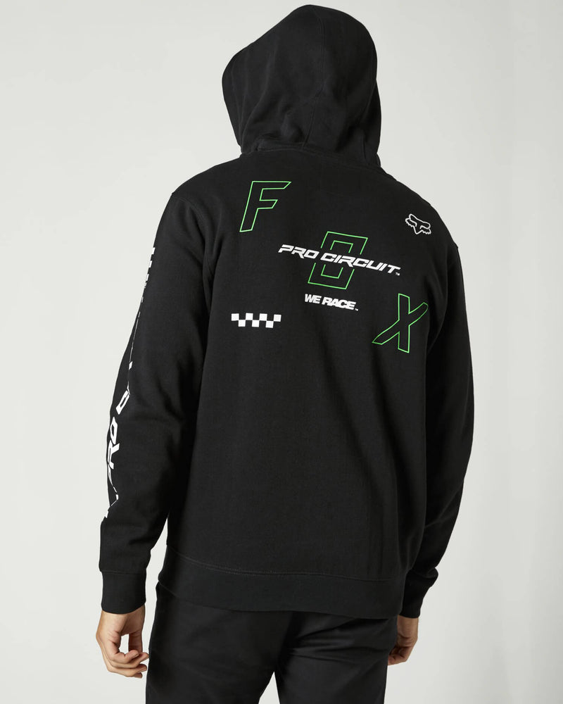 Fox "Pro Circuit" hoodie med dragkedja